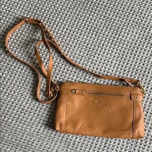 Hiroshima Brown Leather Crossbody Purse